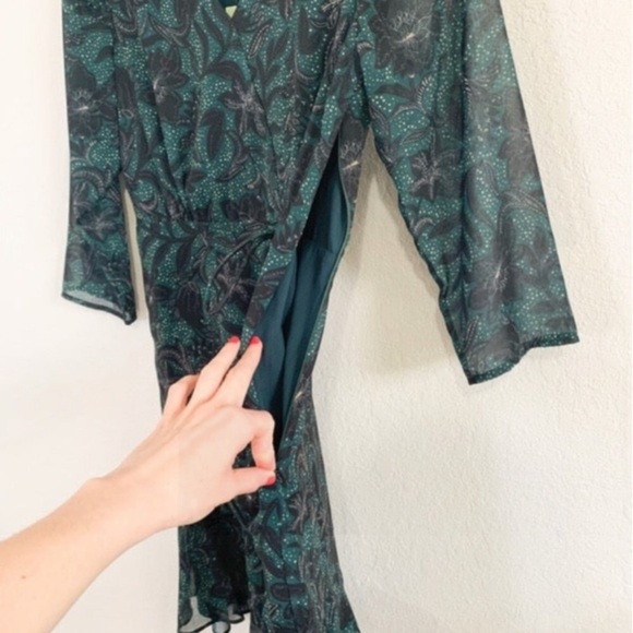 SAM EDELMAN Floral Ruched Chiffon Dress - Picture 9 of 11